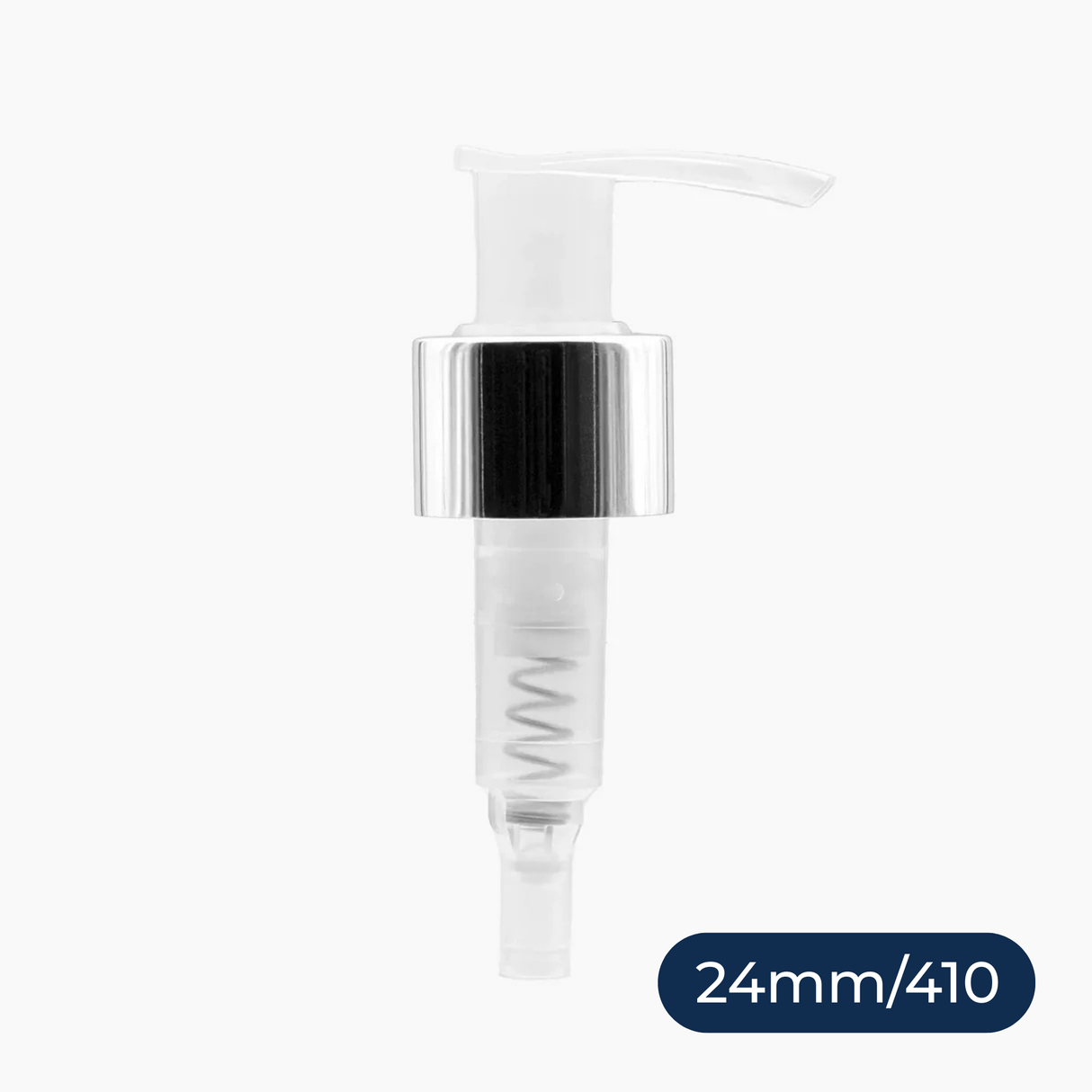 Silver Collar Lotion Pumps (24 mm) - Natural