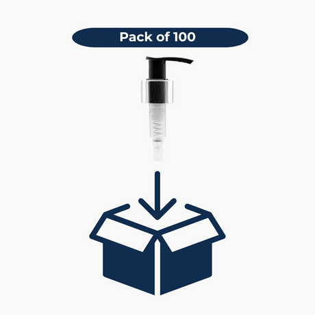 Silver Collar Lotion Pumps (24 mm) - Black