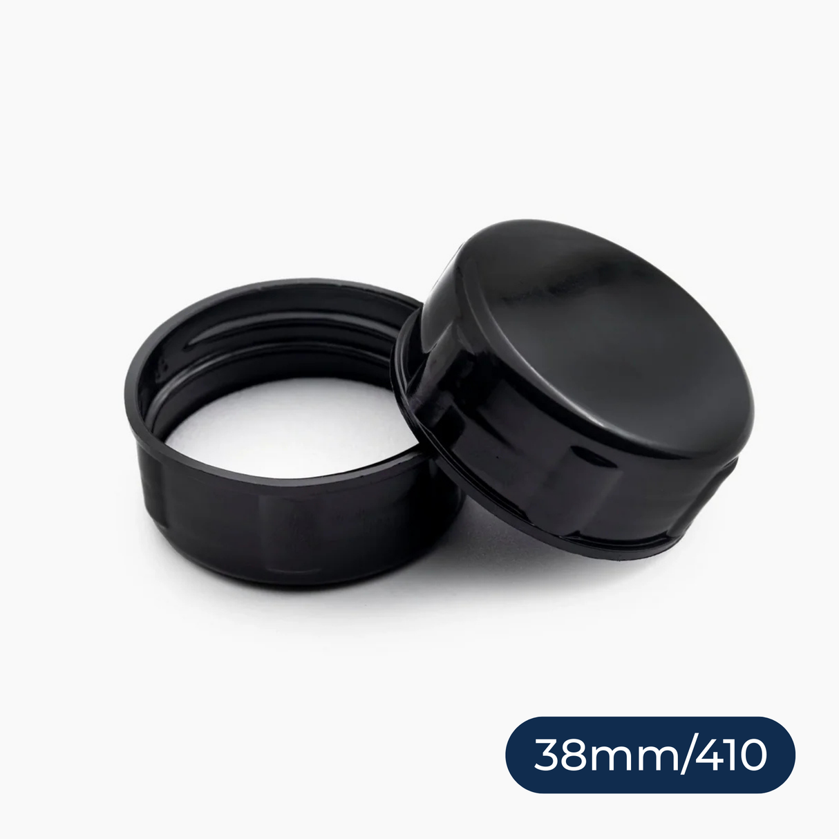 Tablet Container Cap with EPE Liner (38 mm) - Black