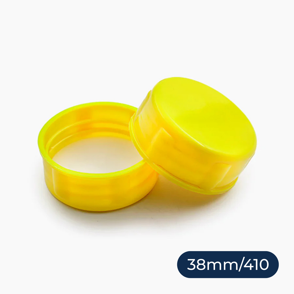 Tablet Container Cap with EPE Liner (38 mm) - Yellow