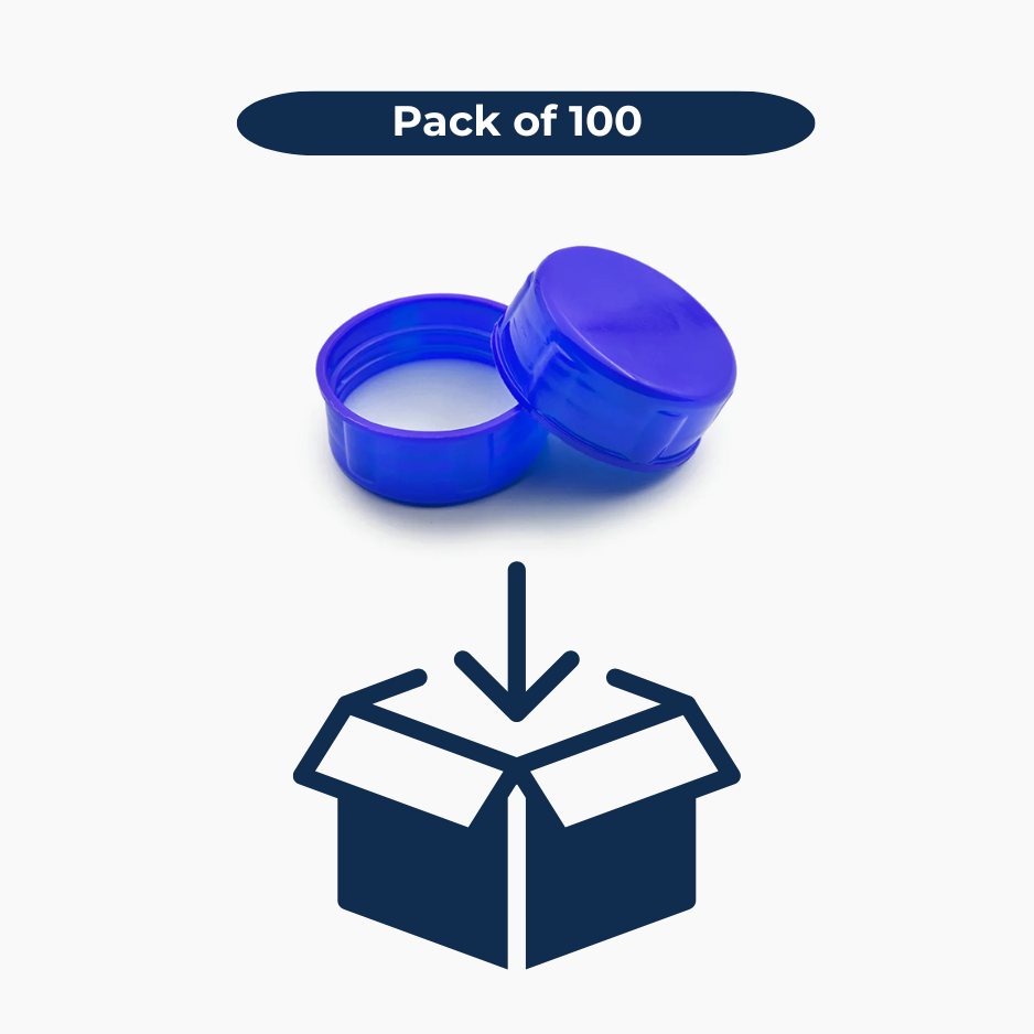 Tablet Container Cap with EPE Liner (38 mm) - Blue