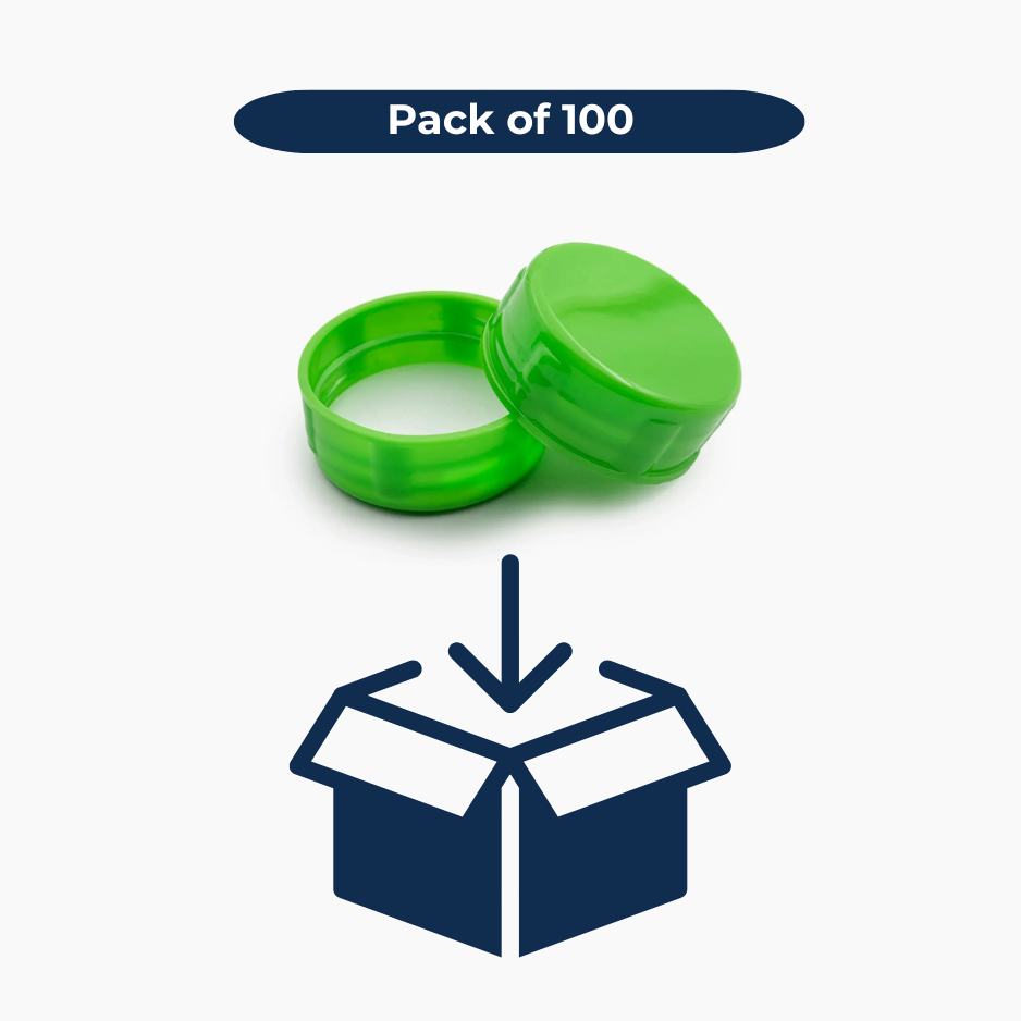 Tablet Container Cap with EPE Liner (38 mm) - Green