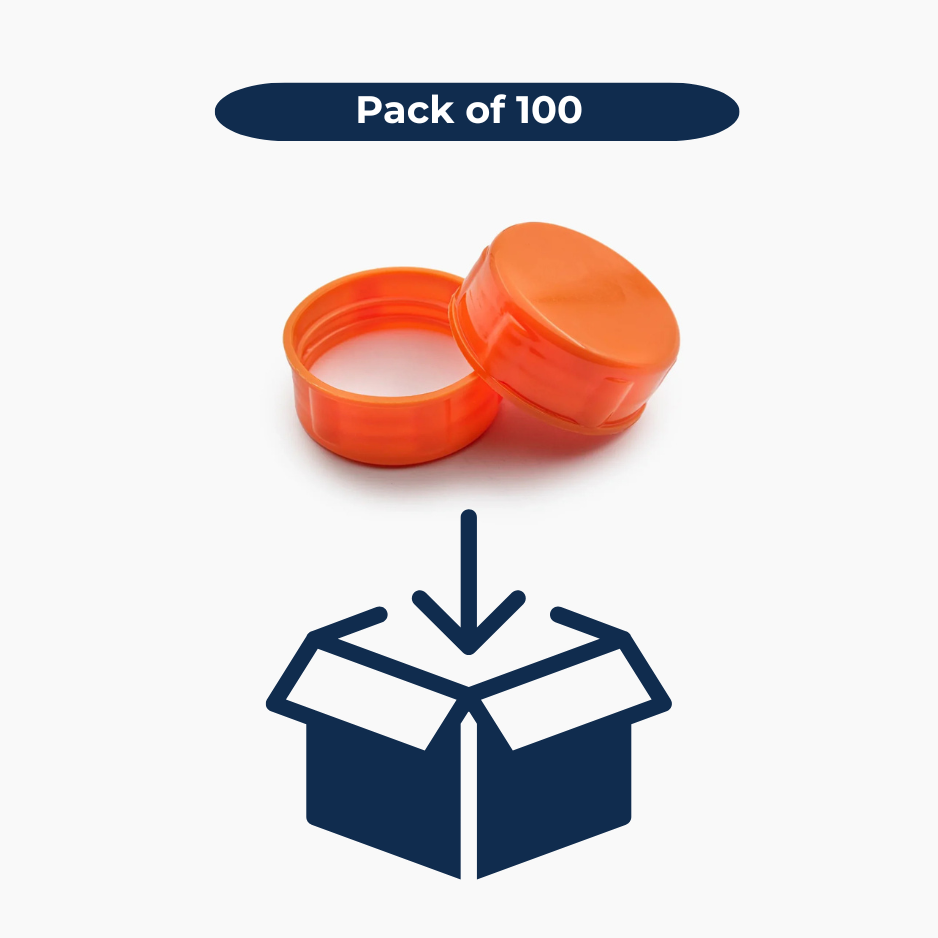 Tablet Container Cap with EPE Liner (38 mm) - Orange