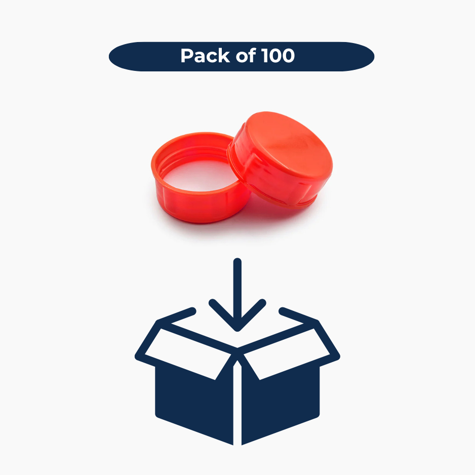 Tablet Container Cap with EPE Liner (38 mm) - Red