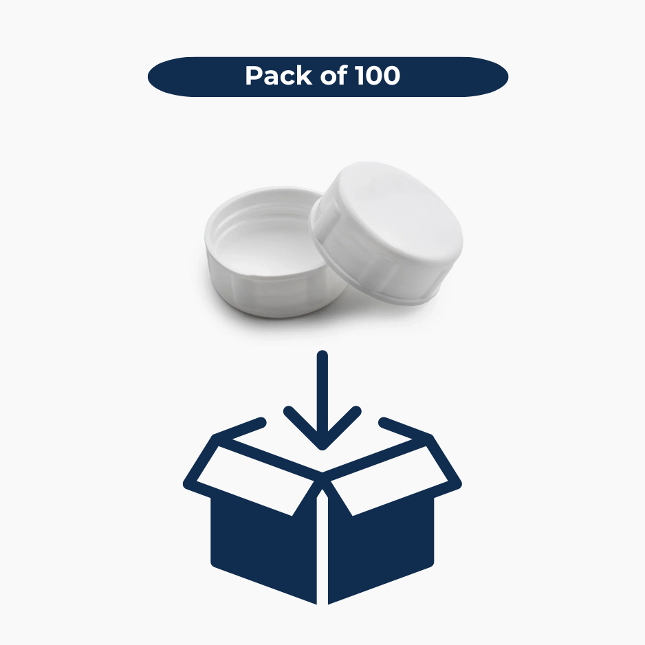 Tablet Container Cap with EPE Liner (38 mm) - White