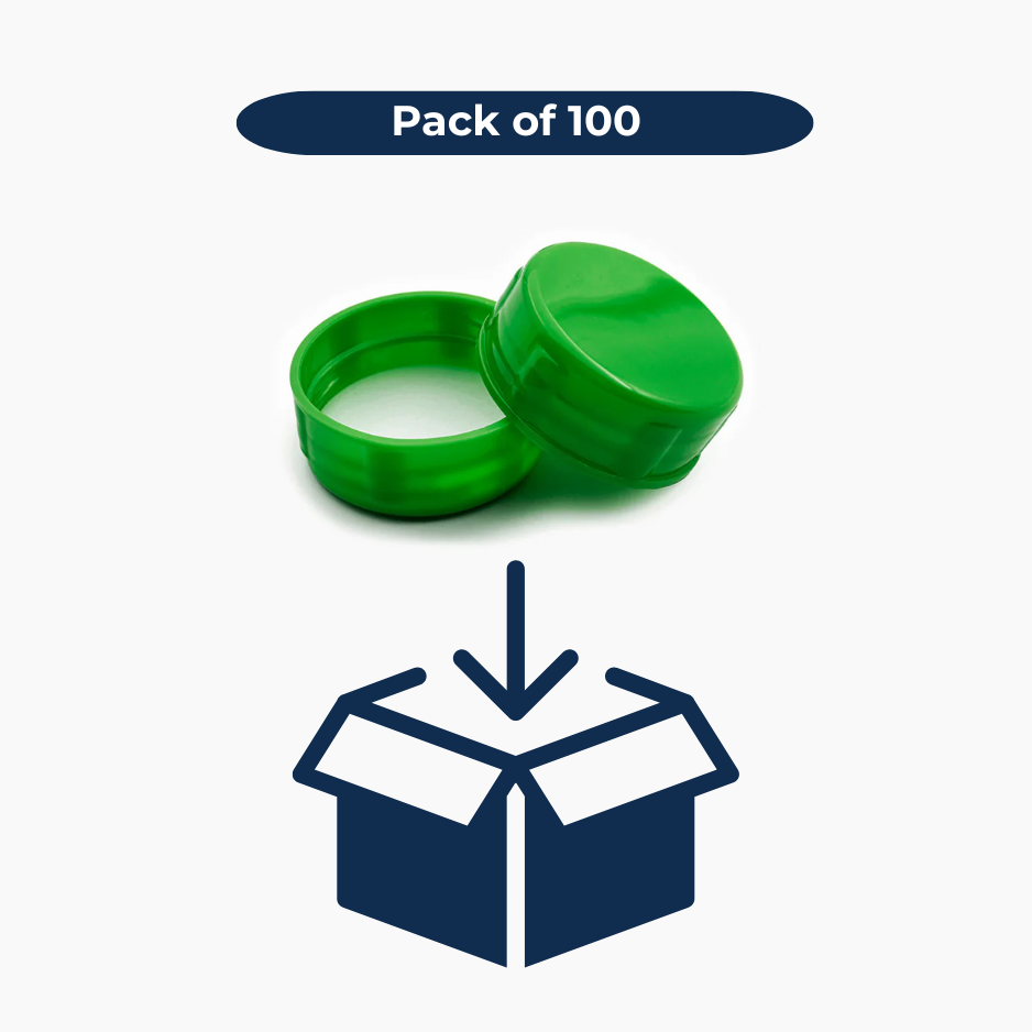 Tablet Container Cap with EPE Liner (38 mm) - Dark green