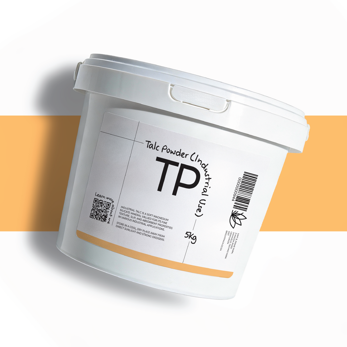 5Kg Talc Powder industrial grade, soft fine mineral used in plastics, rubber, coatings, and formulations for smooth texture and anti-caking