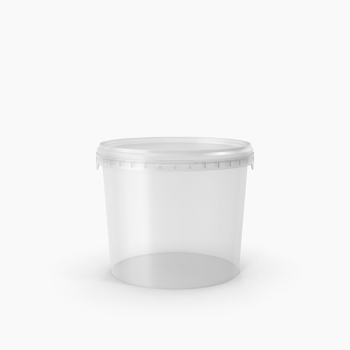 Clear plastic bucket with lid – 1L size