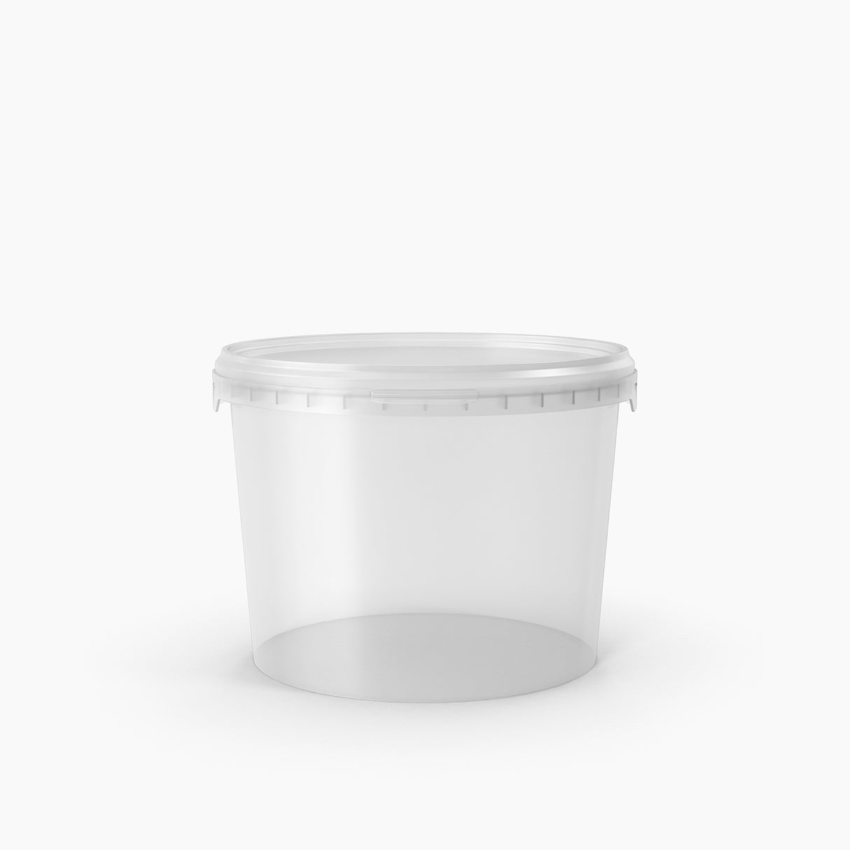 Clear plastic bucket with lid – 2L size