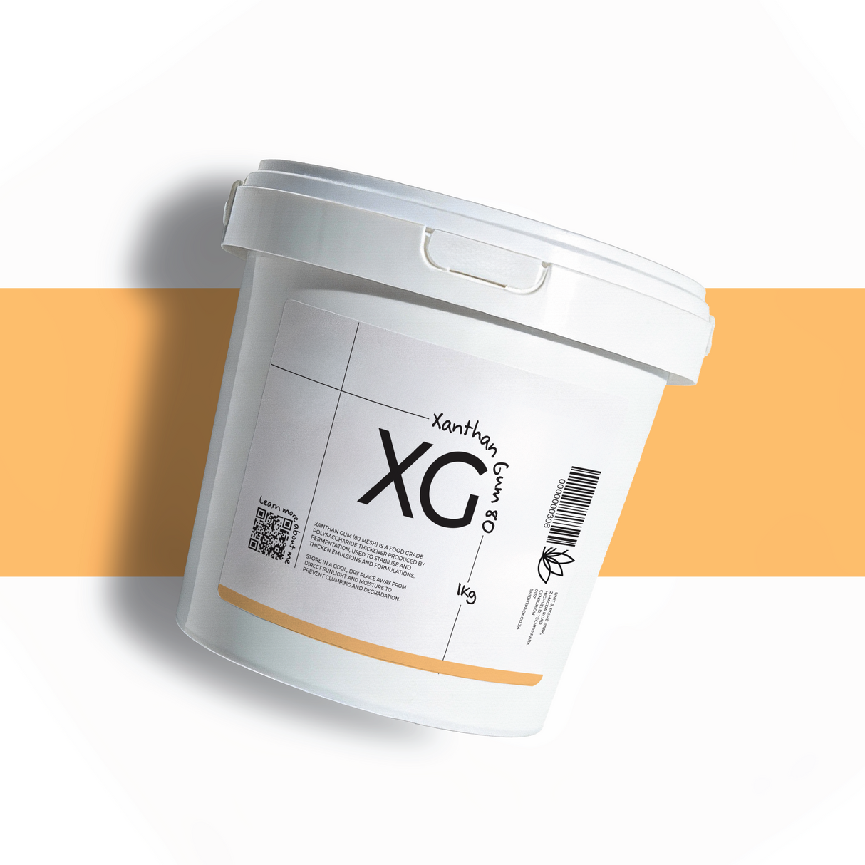 1Kg Xanthan Gum powder for cosmetics and formulations, natural thickener and stabiliser used in creams, gels, lotions, and emulsions