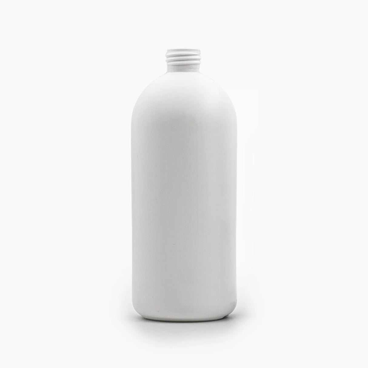 500ml HDPE Boston Bottle (24mm neck) - No Closure - White