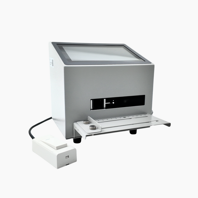 Inkjet batch and date coding printer front angle with plug-in device