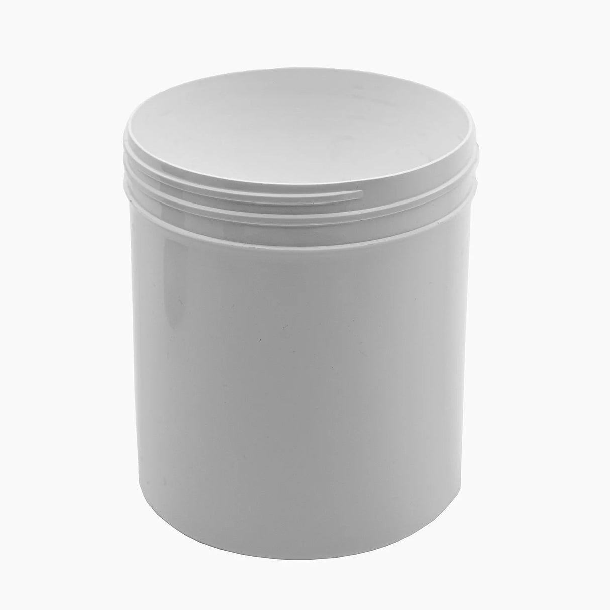 500 g Cosmetic Jar (90 mm neck) - White with White Lid