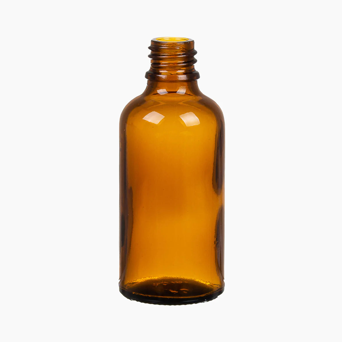 50ml Glass Dropper Bottle (18mm neck) - No Closure - Amber