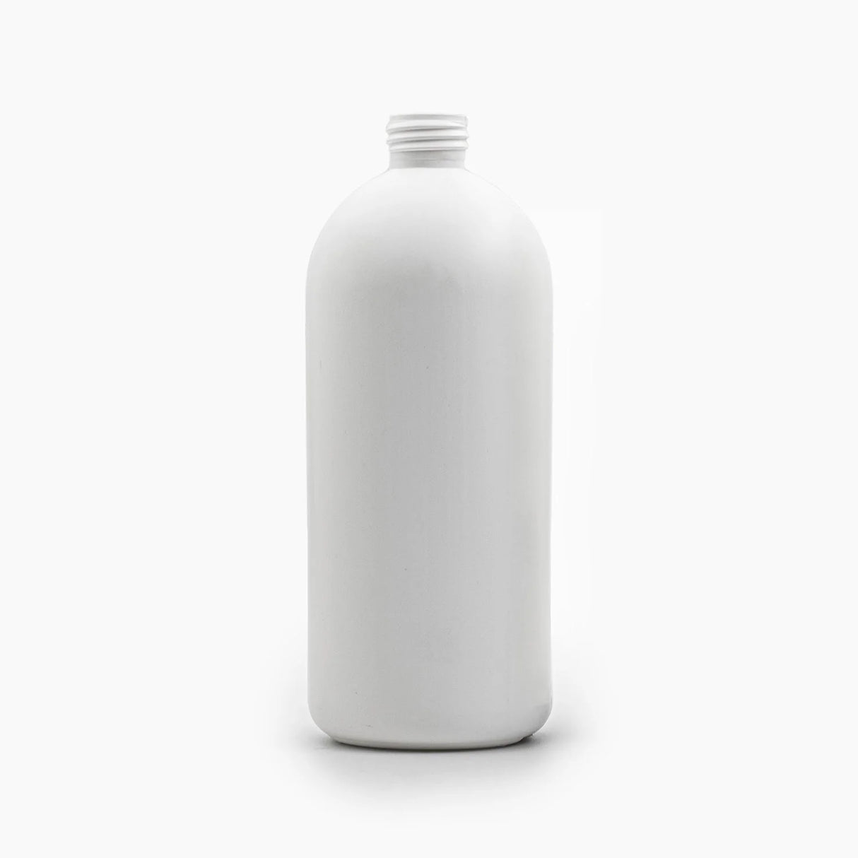 500ml HDPE Boston Bottle (24mm neck) - No Closure - White