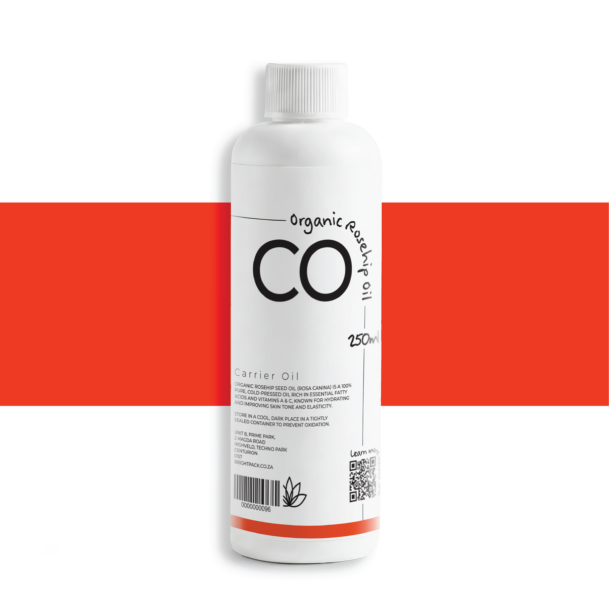 250ml Organic Rosehip Seed Oil cosmetic oil, pure cold-pressed oil rich in antioxidants and fatty acids for improving skin tone, elasticity, and hydration