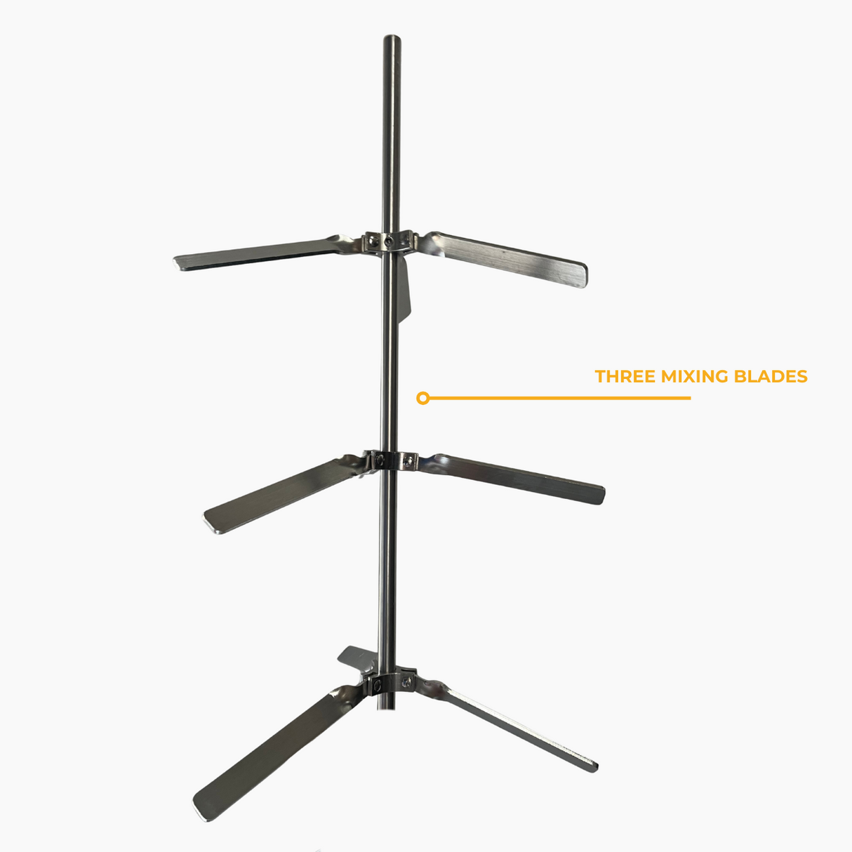 Flowbin mixer 1000 part closeup with labelled features