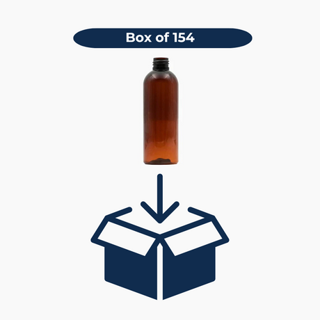 100 ml PET Boston Tall Bottle (20 mm neck) - No Closure - Amber