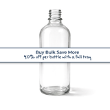 Buy bulk save more, clear 100ml glass dropper bottle, empty cosmetic packaging for serums, oils and skincare formulations
