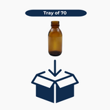 100ml Glass Bottle (28mm neck) - No Closure - Amber