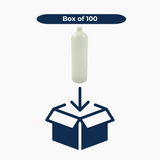 500ml HDPE Boston Tall (24mm neck) - No Closure - Natural