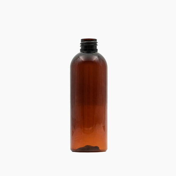 100ml PET Tall Boston Translucent Amber Bottle (20mm neck) - No Closure