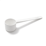 A practical and durable measuring spoon designed for accurate portioning of liquids and powders.
