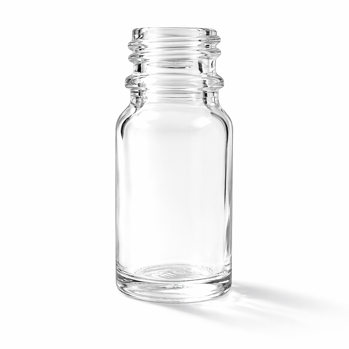 Clear 10ml glass dropper bottle, empty cosmetic packaging for serums, oils and skincare formulations