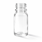 Clear 10ml glass dropper bottle, empty cosmetic packaging for serums, oils and skincare formulations