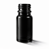 Black 10ml glass dropper bottle, empty cosmetic packaging for serums, oils and skincare formulations