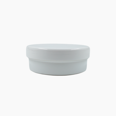 125ml Body Butter Jar (90mm neck) - White with White Lid