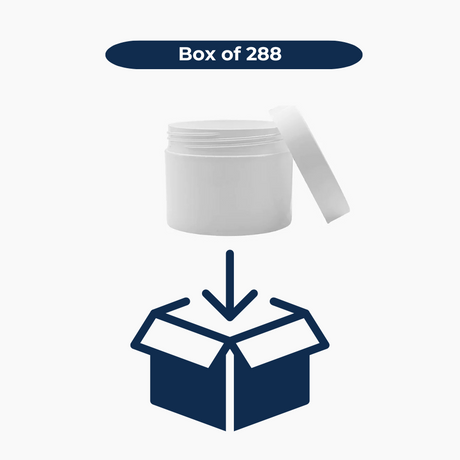 125 g Cosmetic Jar (65 mm neck) - White with White Lid