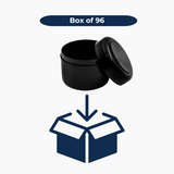 125 g Euro Jar with Lid - Black