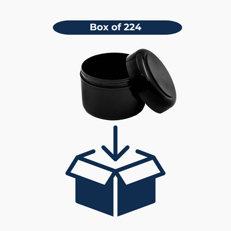 125 g Euro Jar with Lid - Black