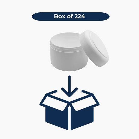 125 g Euro Jar with Lid - White
