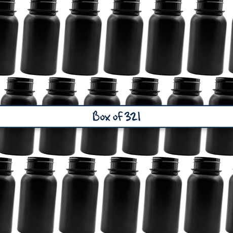 Presenting our 125ml Black HDPE Tablet Container, expertly designed for the secure storage and stylish presentation of tablets and supplements.
