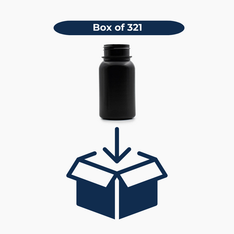 125 ml HDPE Tablet Container (38 mm neck) - No Closure - Black