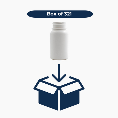 125 ml HDPE Tablet Container (38 mm neck) - No Closure - White