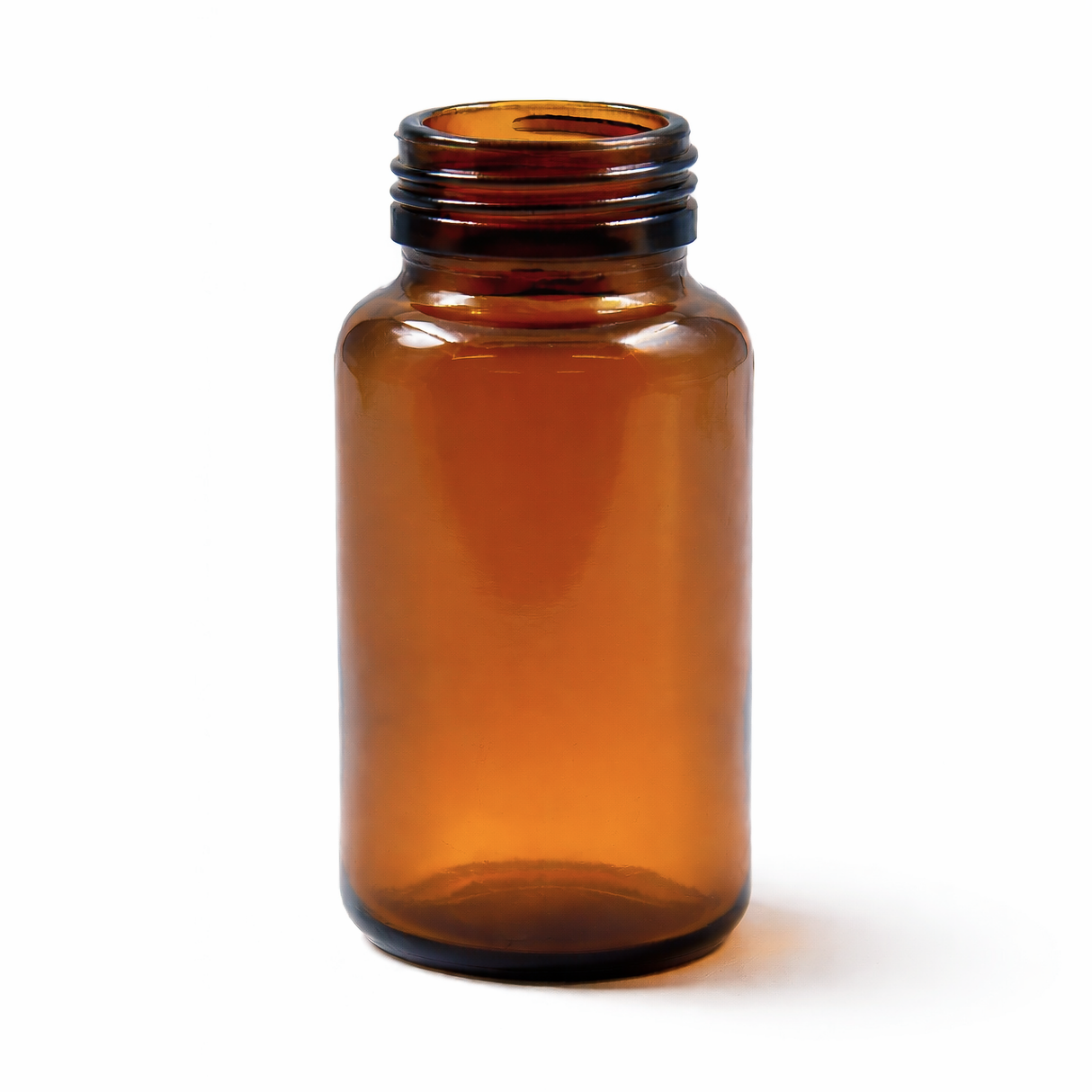 wide neck amber 140ml glass bottle, empty cosmetic packaging for serums, oils and skincare formulations