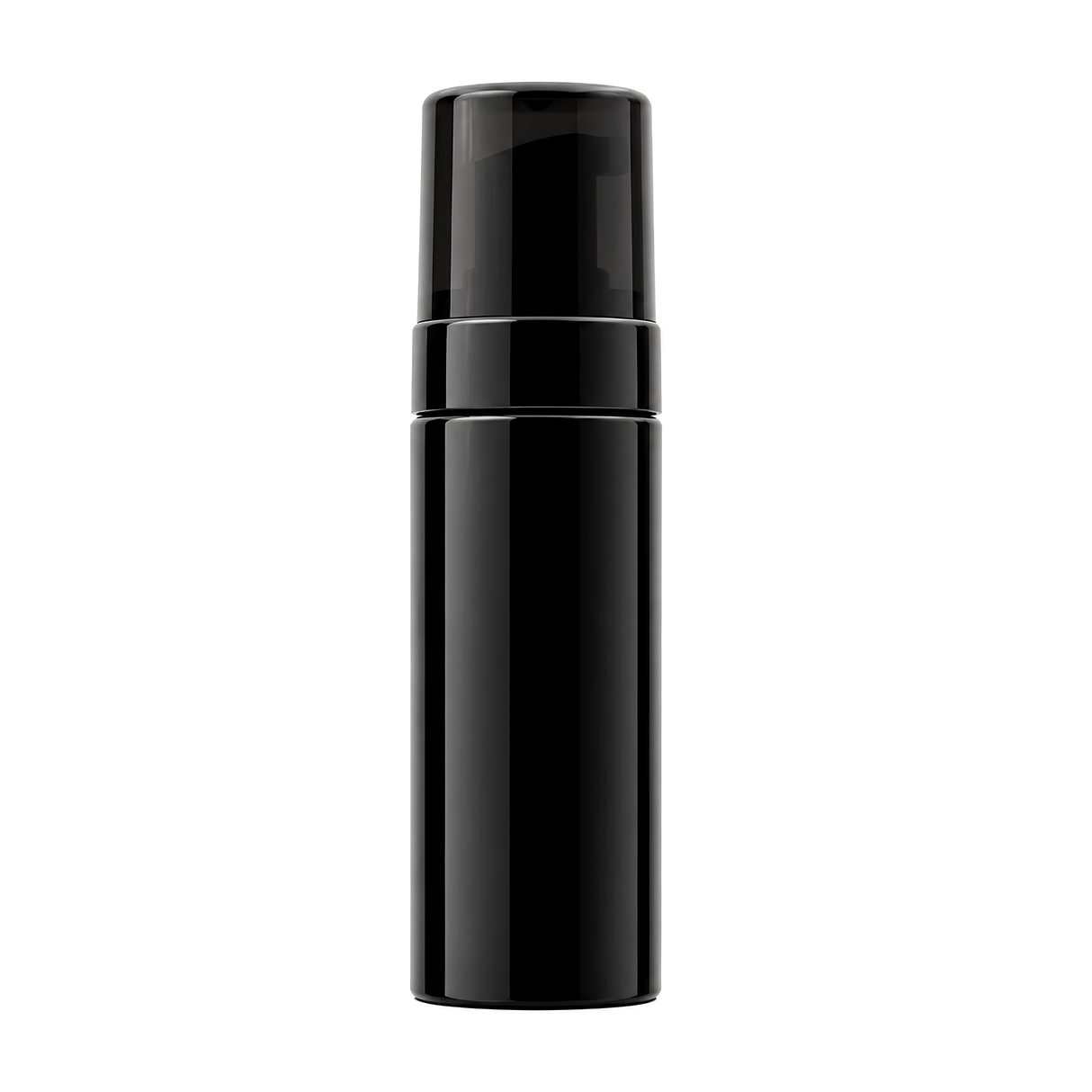 The 150ml Black Foam Bottle is a sleek, modern packaging solution perfect for dispensing foaming cleansers, soaps, and mousses.