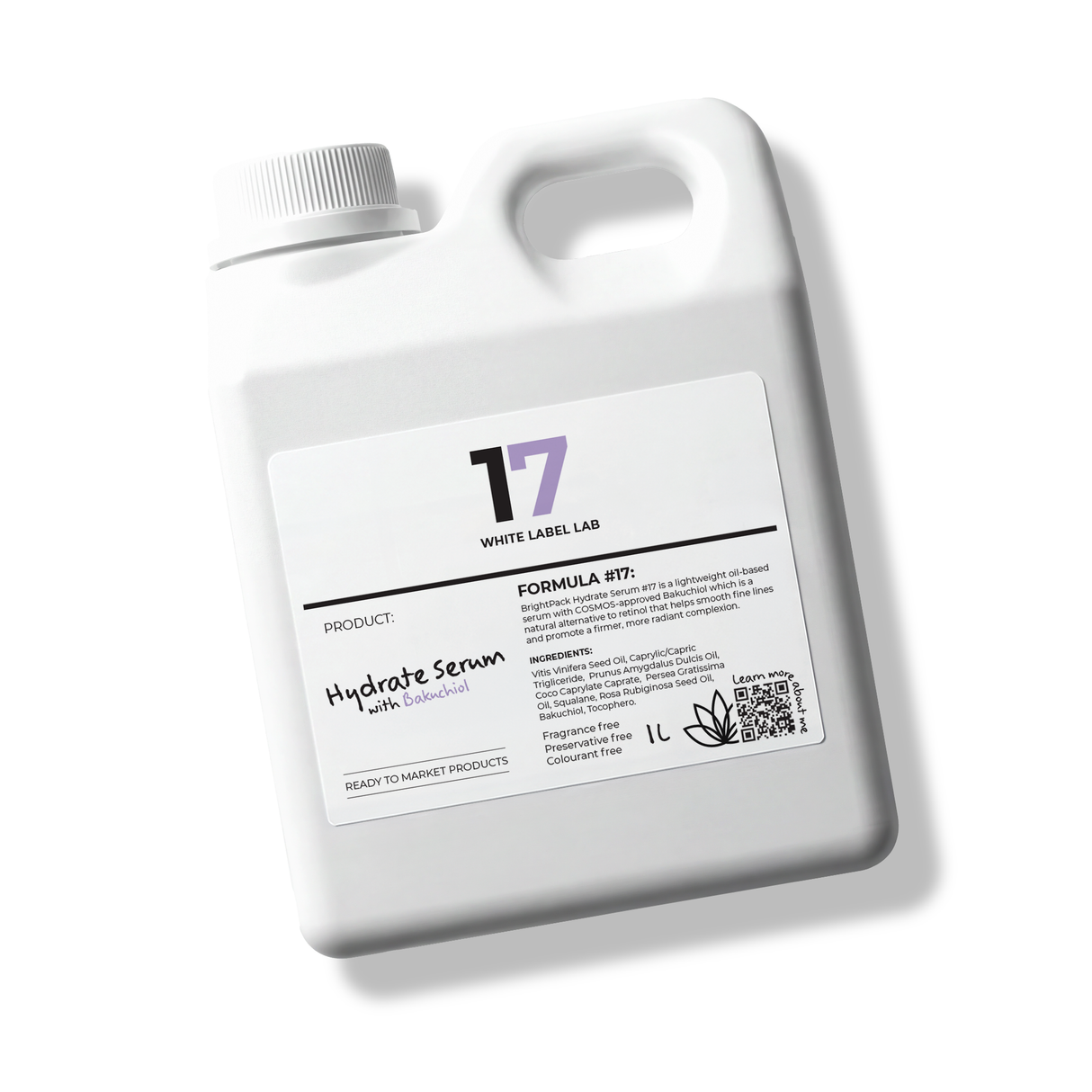 BrightPack Hydrate Serum with Bakuchiol (Formula #17) is a lightweight, fast-absorbing oil-serum that deeply hydrates and supports smoother, firmer-looking skin without irritation.
