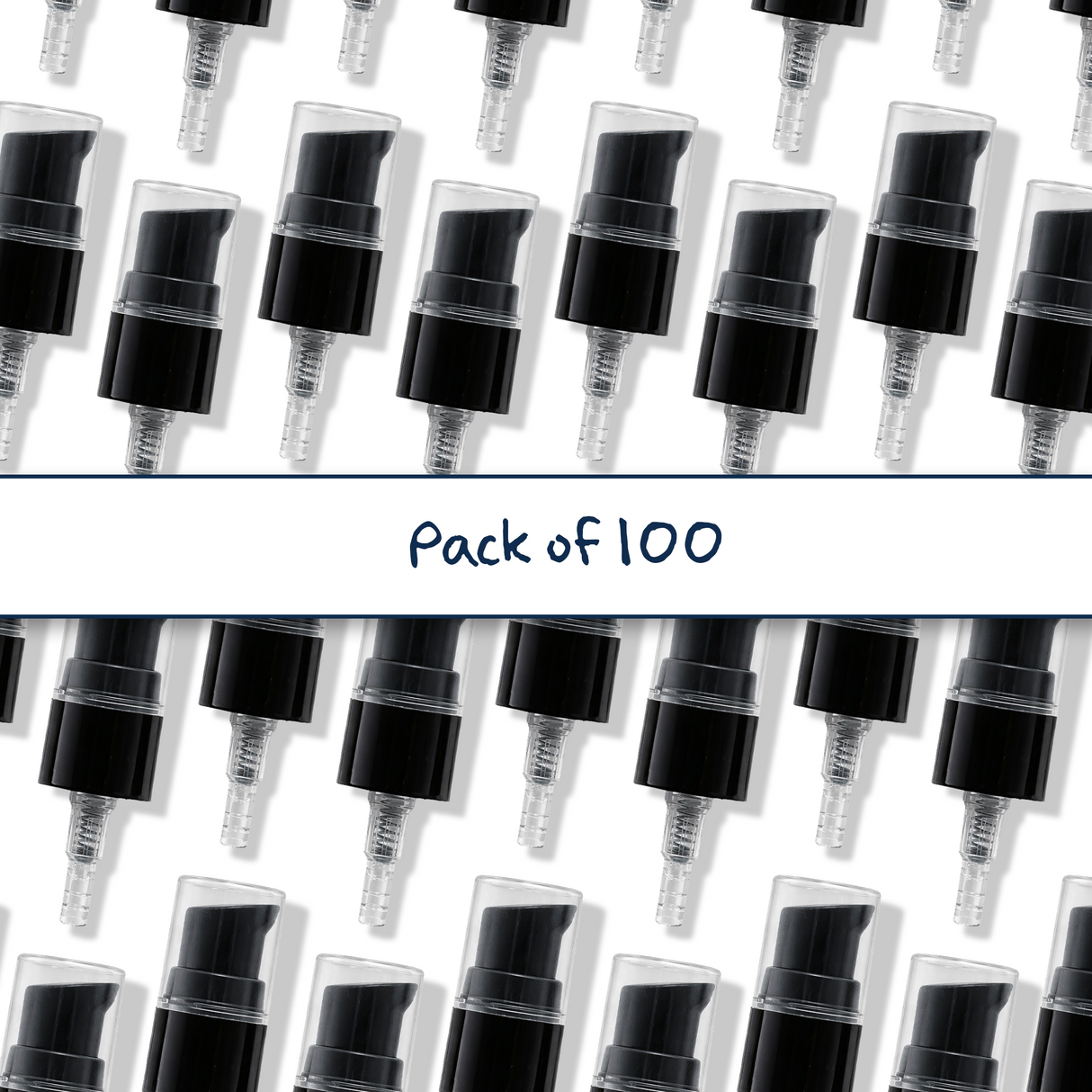 18 mm black serum pump for cosmetic bottles, ideal for dispensing skincare serums, treatments and liquid beauty products