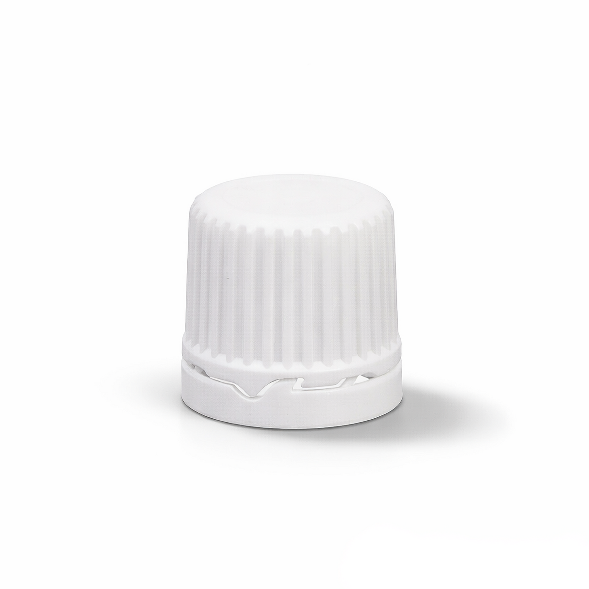 18 mm white slow flow dropper cap for glass dropper bottles used in cosmetics and personal care