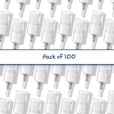 18 mm white serum pumps for cosmetic bottles, ideal for dispensing skincare serums, treatments and liquid beauty products