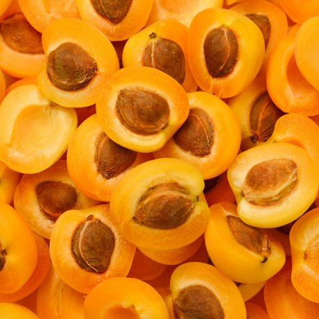 Apricot Kernel Oil cosmetic oil from Prunus armeniaca seeds, cold-extracted and nutrient-rich for moisturising skin, softening hair, and non-greasy hydration