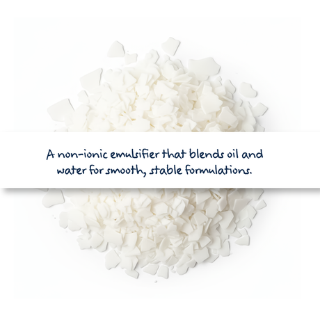 Ceteareth 20 cosmetic ingredient, emulsifier and solubiliser used in creams, lotions, and conditioners for smooth texture and stability