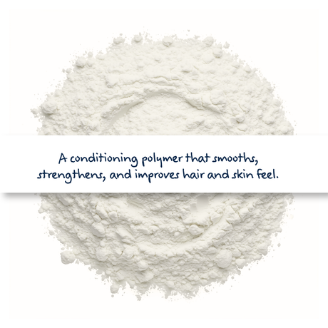 Polyquaternium 10 water-soluble conditioning agent, used in shampoos and conditioners for anti-static effect, smooth texture, and hair strengthening