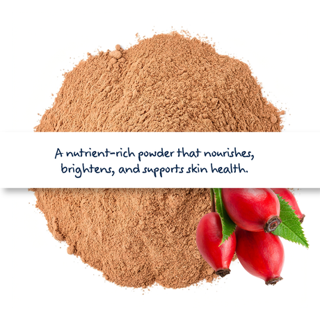 Rosehip Powder cosmetic grade, finely milled powder rich in vitamins and antioxidants for skincare, masks, and natural beauty formulations