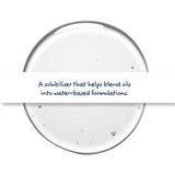 PEG-40 Hydrogenated Castor Oil, also known as Castor Wax, used as emulsifier and surfactant in cosmetics for blending oils and water