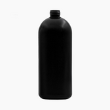 1L HDPE Boston Bottle (24mm neck) - No Closure - Black
